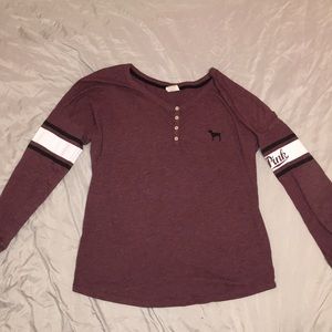 Maroon long sleeve shirt from pink size medium
